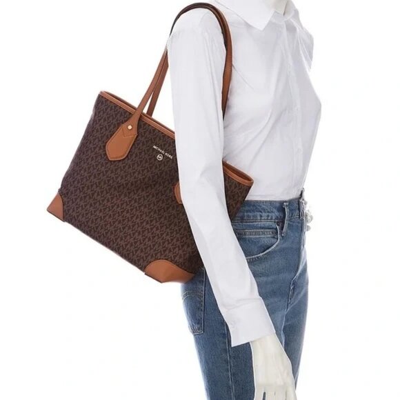 Michael Kors Brown Monogram Tote Bag NWT - Picture 3 of 17